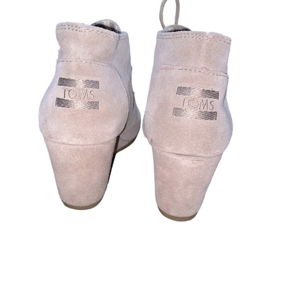 TOMS tan leather booties size 8 1/2 - Picture 3 of 6